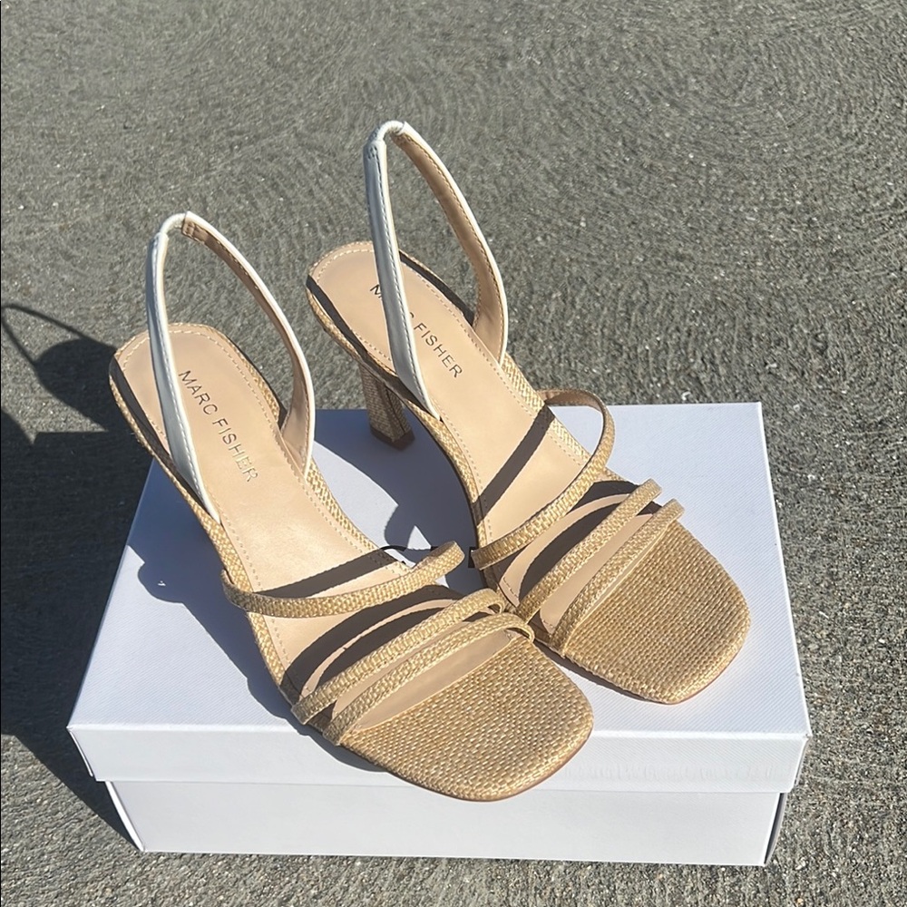 Marc Fisher Women's Tan Strappy Heels